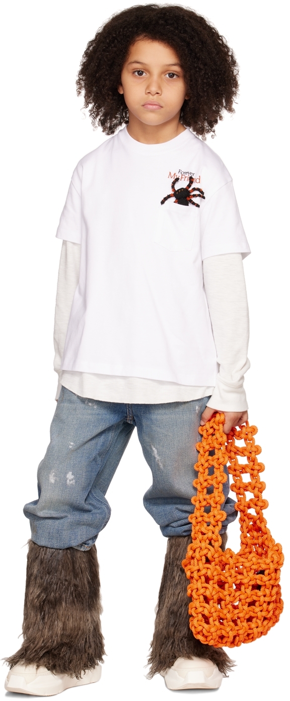 Doublet Ssense Exclusive Kids White 'forever My Scary Friend' T-shirt In White