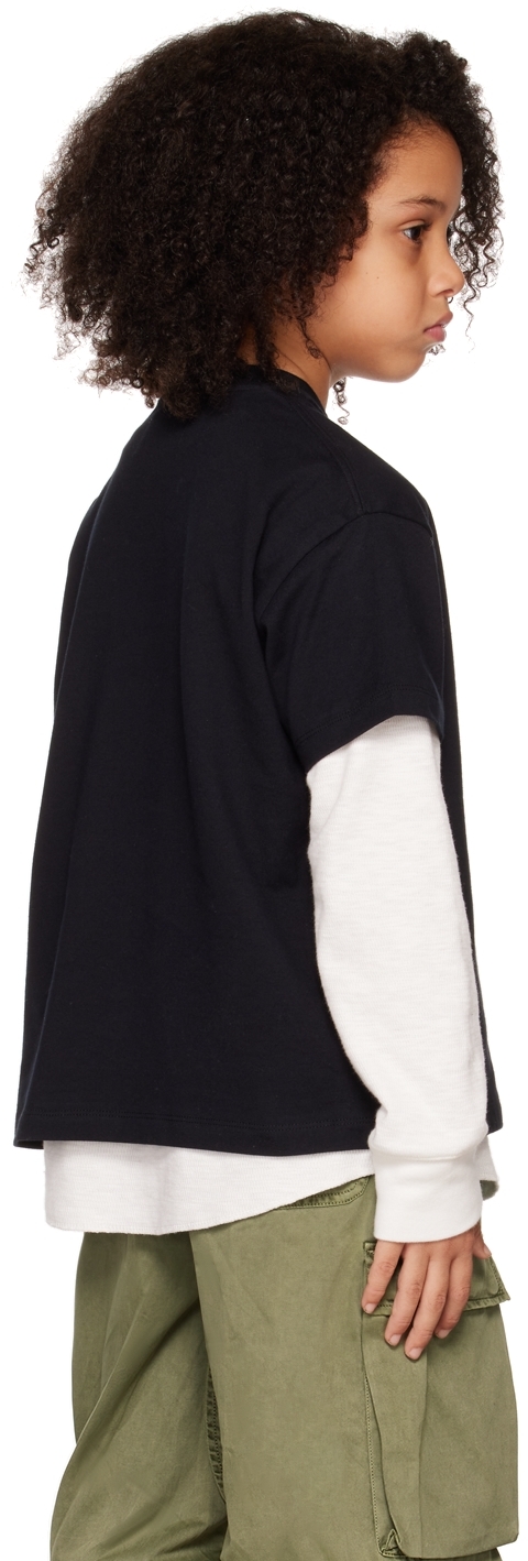 Doublet Ssense Exclusive Kids Black 'trick Or ' T-shirt In Black Orange