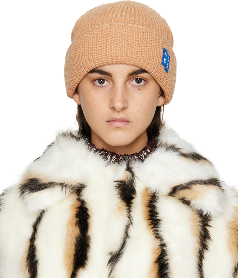 Tan Logo Beanie by ADER error on Sale