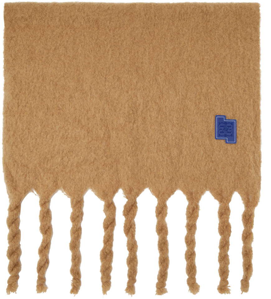 Brown Fringed Scarf