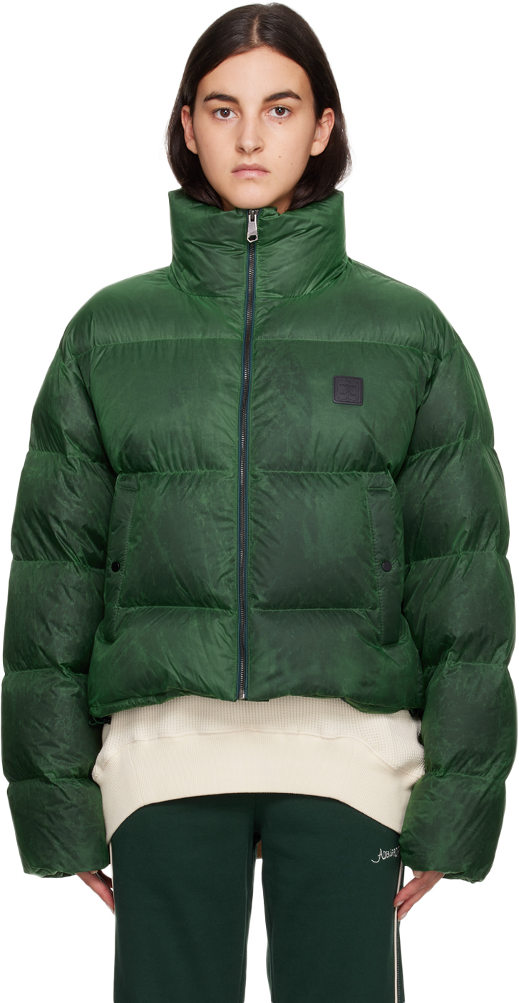 Green Quilted Down Jacket