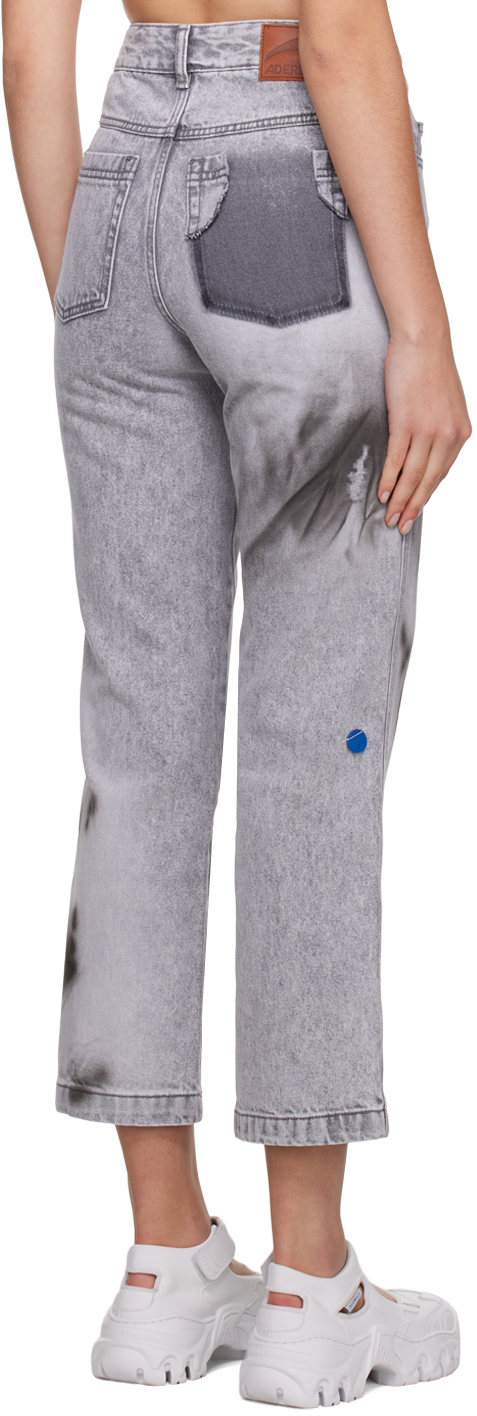 Ader Error Gray Fendig Jeans In Grey