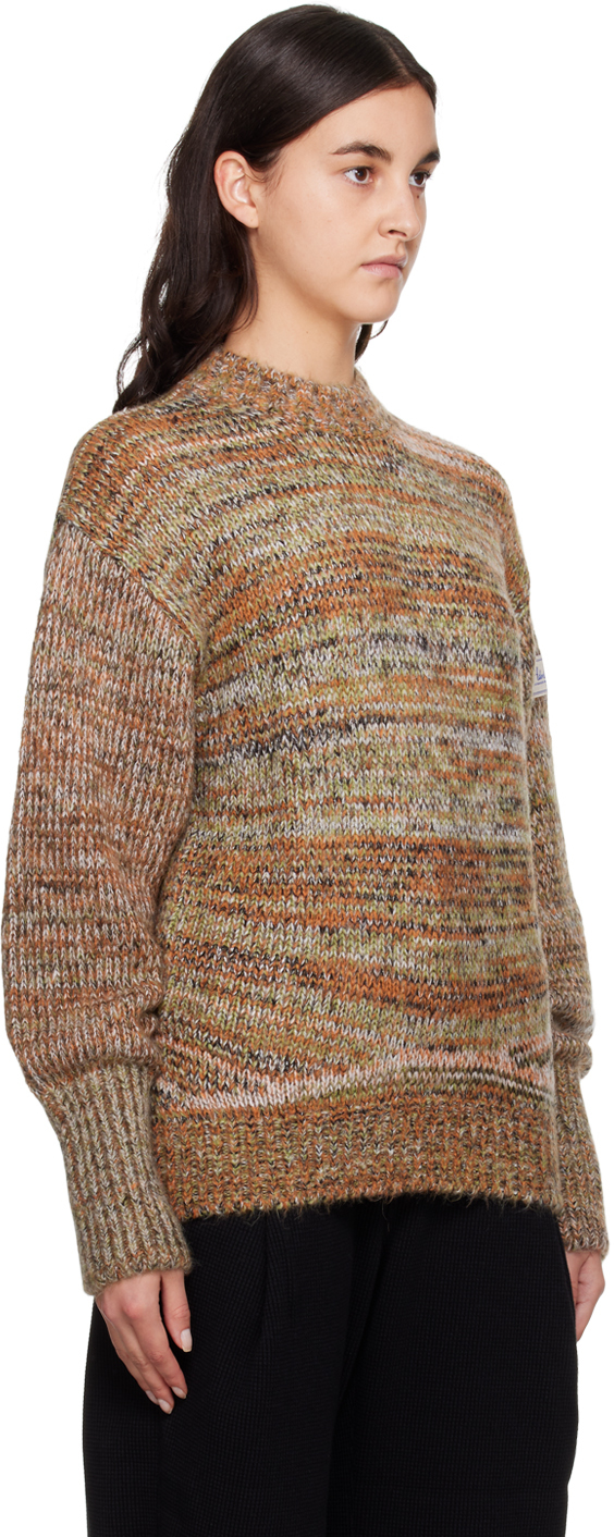 Ader Error Multicolor Marled Sweater In Orange