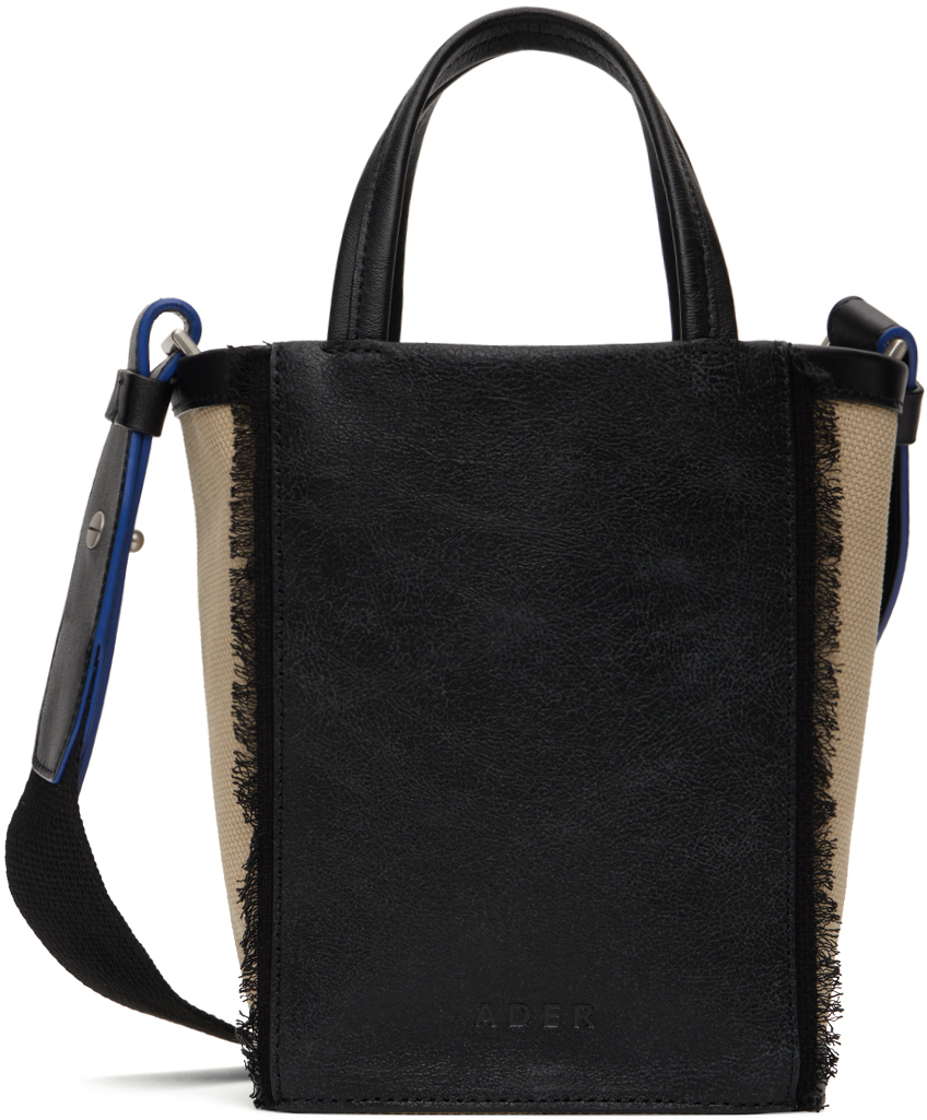 Ader Error Beige & Black Frayed Shoulder Bag