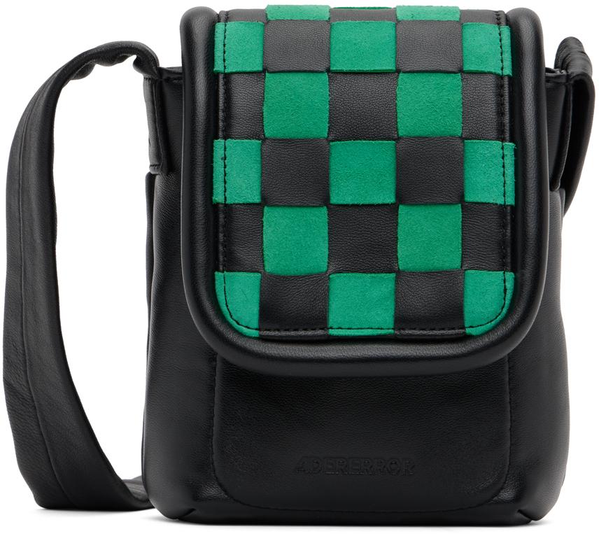 Ader Error Black & Green Woven Messenger Bag