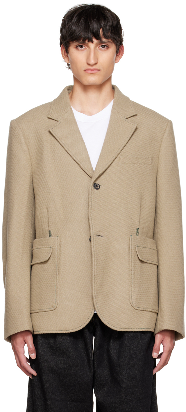 Beige Brushed Blazer by ADER error on Sale