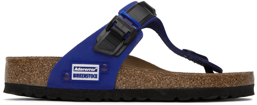 ADER error Blue Birkenstock Edition Gizeh Tech Sandals