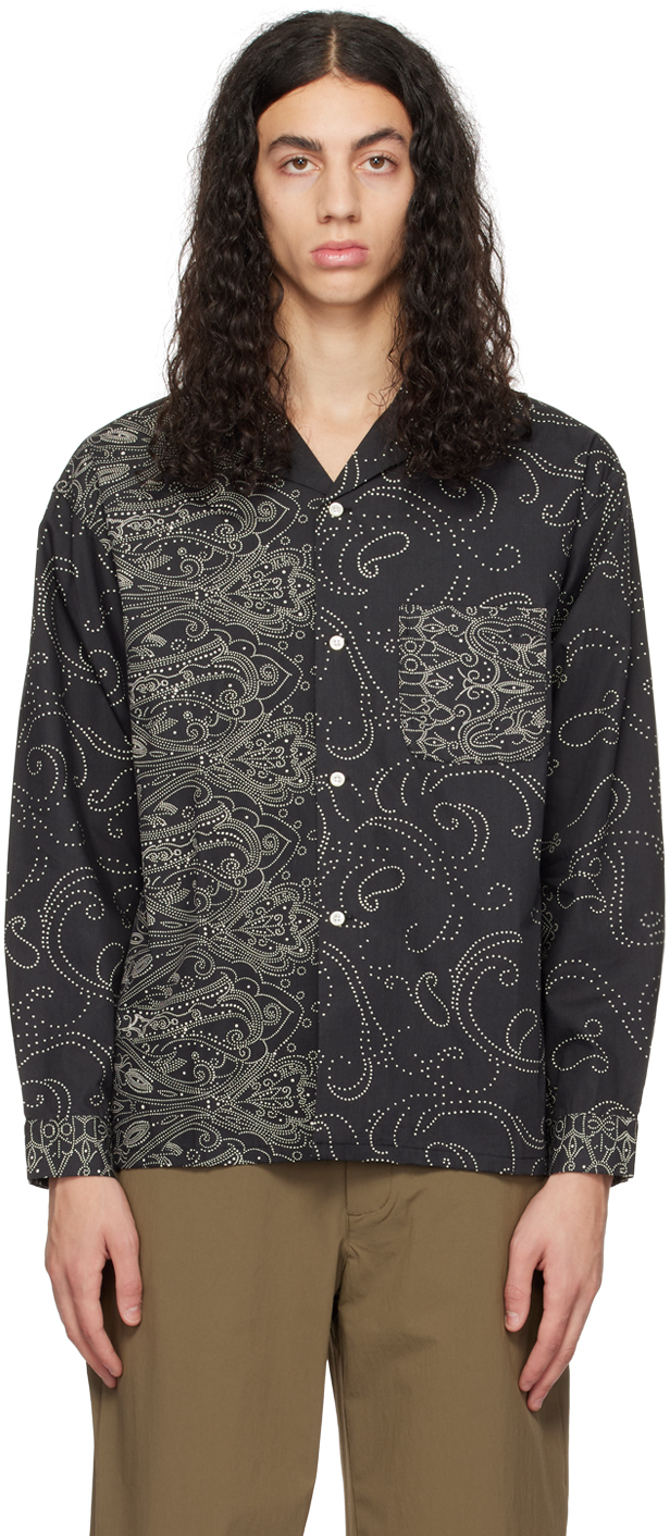 F-LAGSTUF-F: Black Paisley Shirt | SSENSE