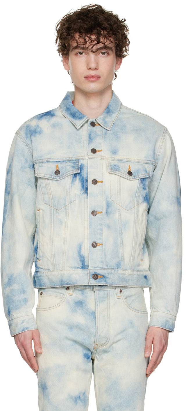 Blue Bleached Denim Jacket