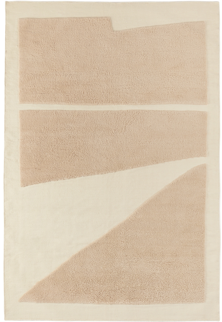 Nordic Knots Off-white & Beige Untitled 2 Rug In Cream / Almond