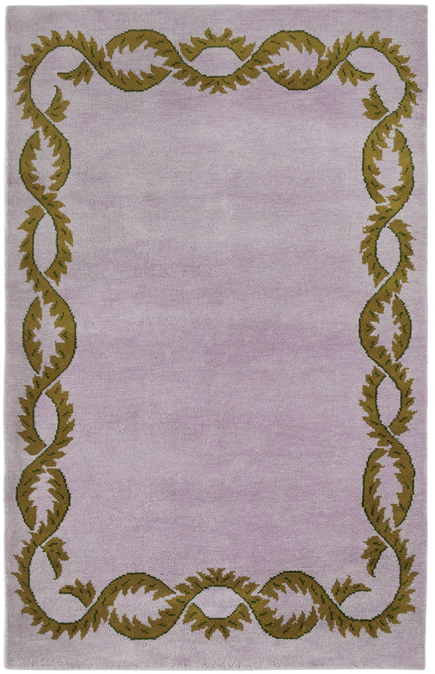 Nordic Knots Purple Campbell-rey Climbing Vine Rug In Lilac