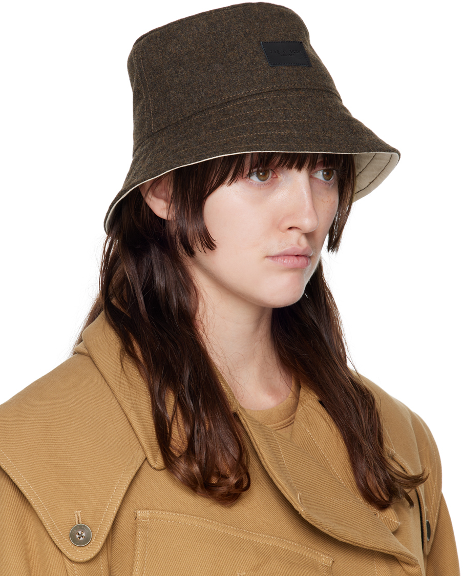 Rag & Bone Brown Addison Beach Hat In Espresso