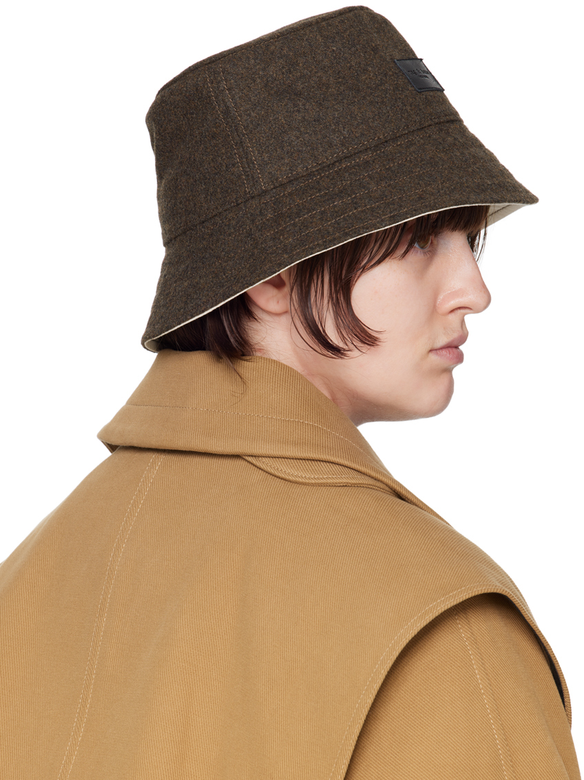 Rag & Bone Brown Addison Beach Hat In Espresso