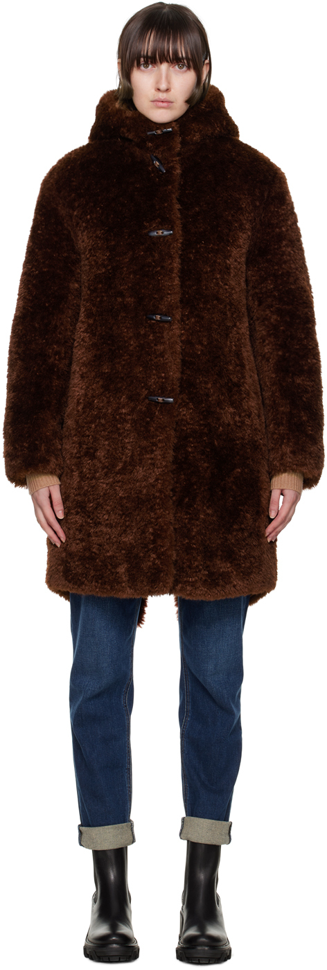 Brown Iggy Faux-Fur Coat by rag & bone on Sale