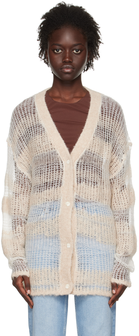 rag & bone: Off-White & Beige Lillian Cardigan | SSENSE Canada