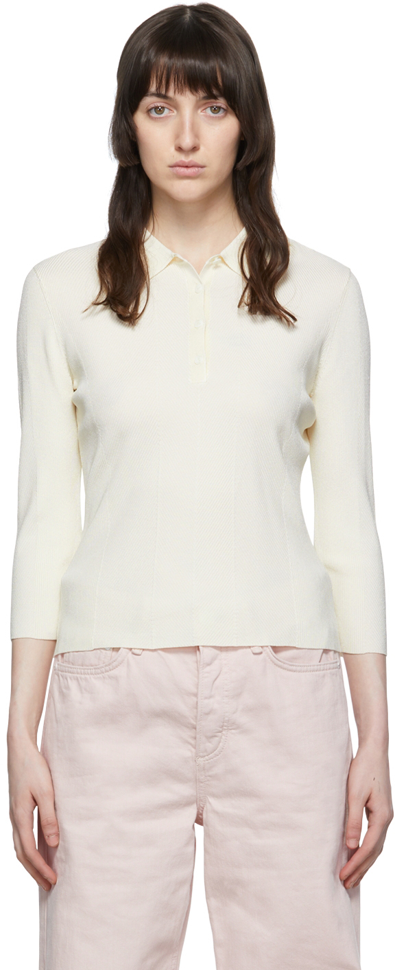 Rag & Bone Off-white Pacey Polo In Ivory