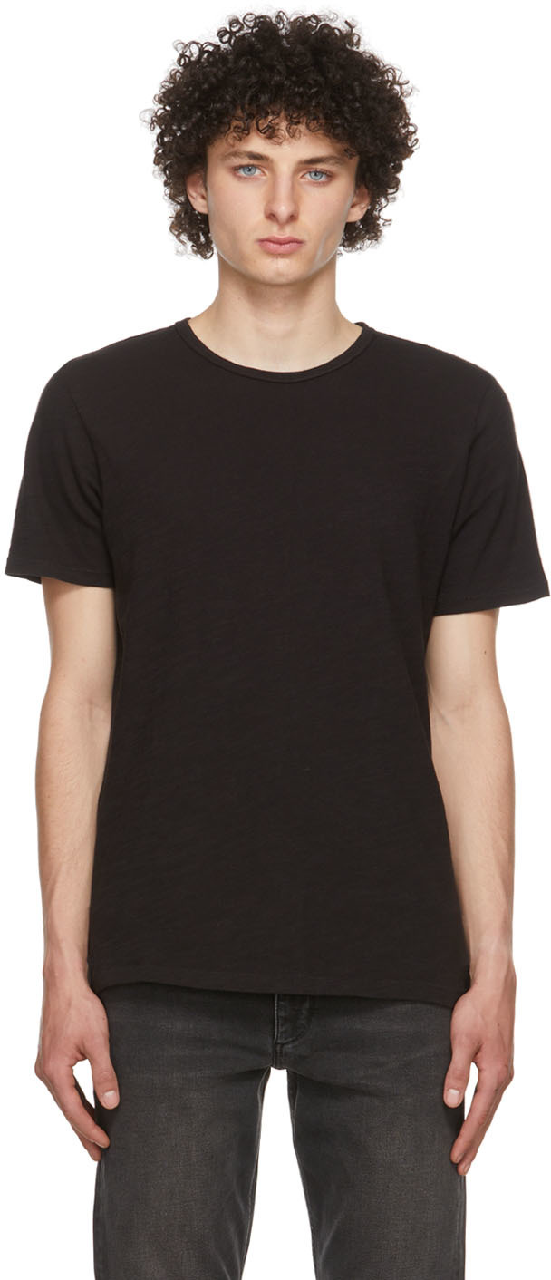 rag & bone Black Cotton T-Shirt