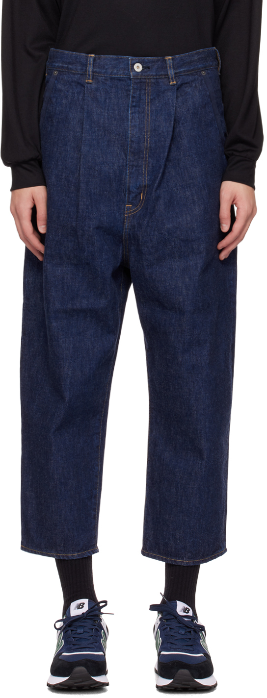 Comme des Garçons Homme: Blue Wide-leg Jeans | SSENSE