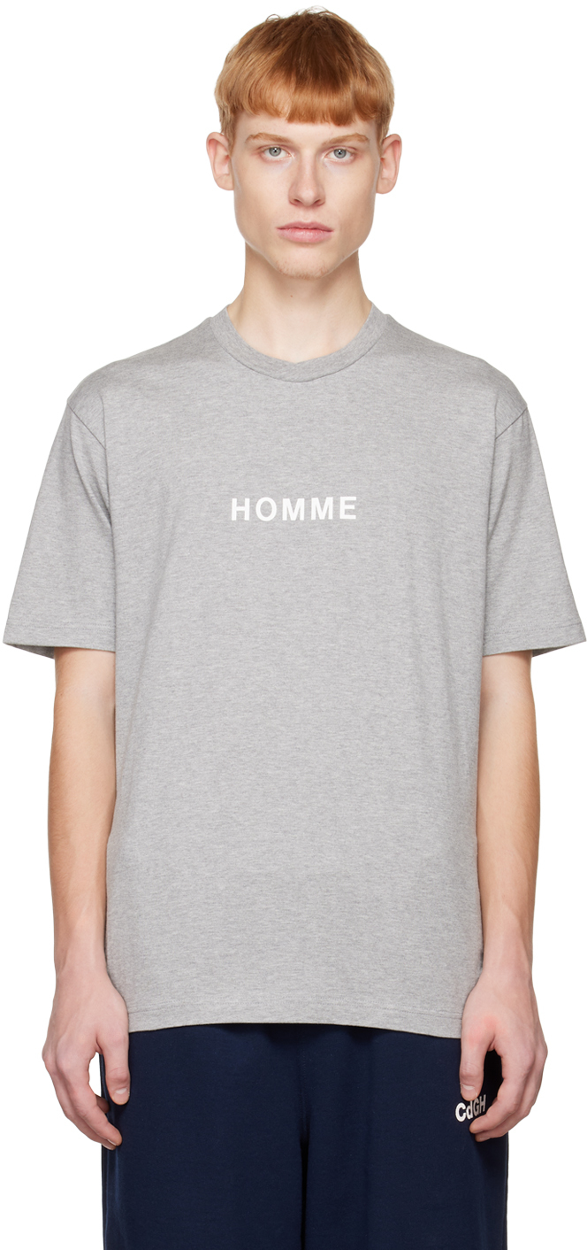 Bevidst emne Agent Comme des Garçons Homme: Gray 'Homme' T-Shirt | SSENSE