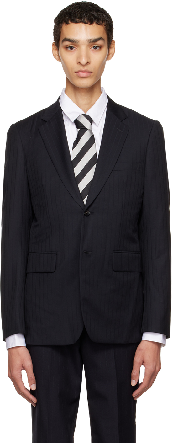 Navy Striped Blazer by Comme des Garçons Homme Deux on Sale