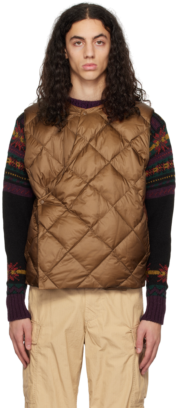 Remi Relief: Brown Quilted Down Vest | SSENSE