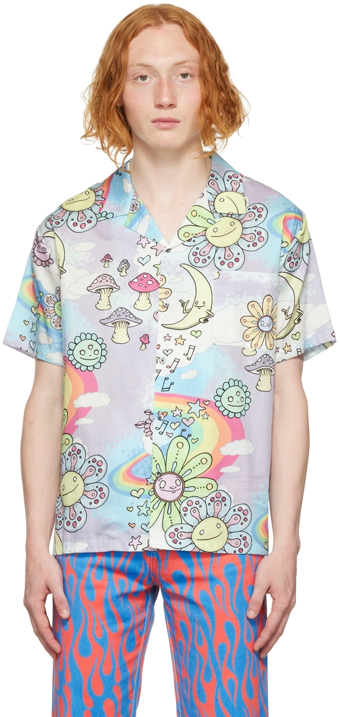 Double Rainbouu Multicolor Tropical Shirt
