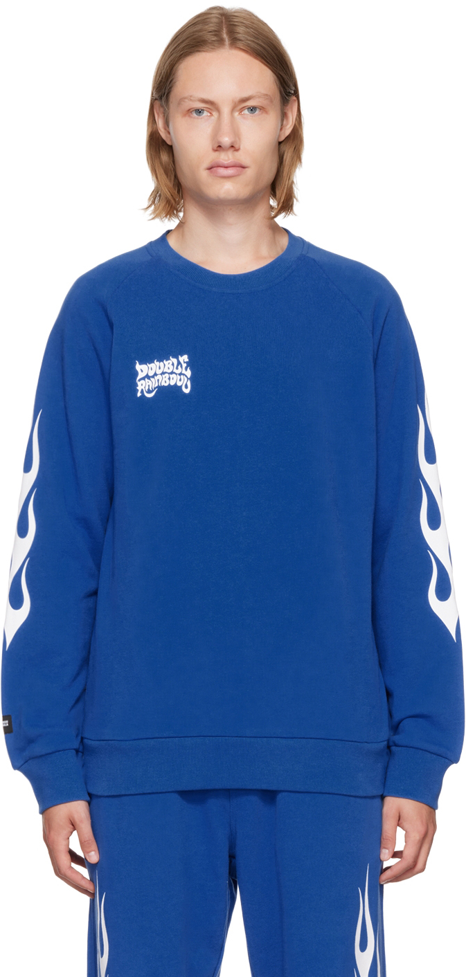 Blue Couch Surf Sweater SSENSE Men Clothing Sweaters Sweatshirts 
