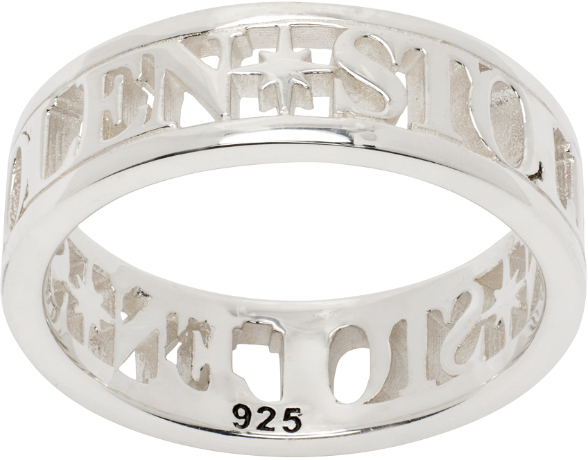 Stolen Girlfriends Club Silver Infinity Serif Band Ring