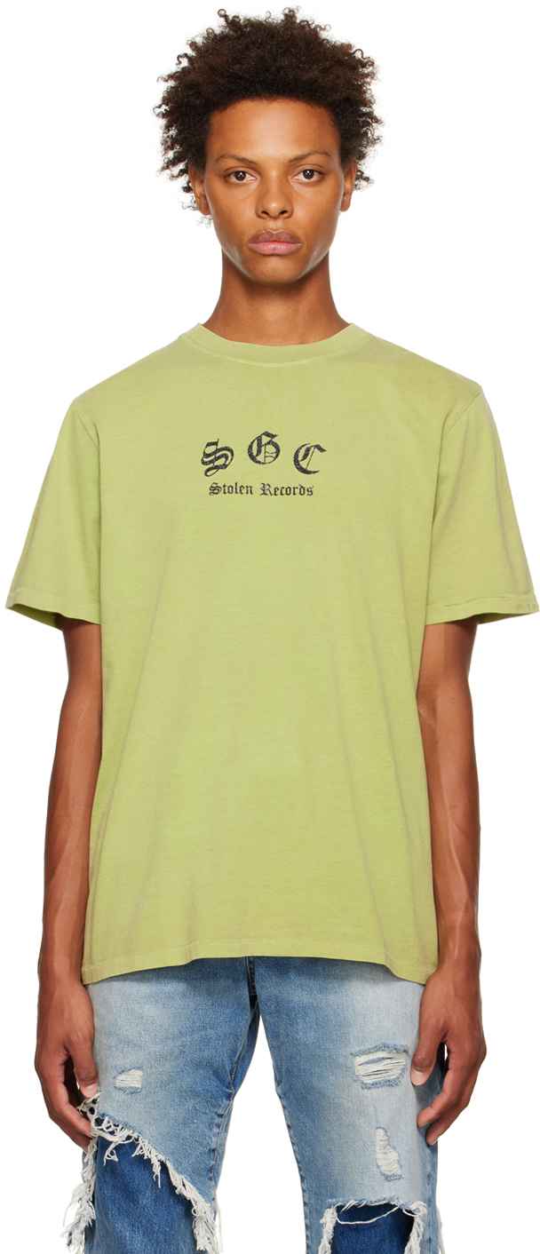 Green 'Stolen Records' T-Shirt