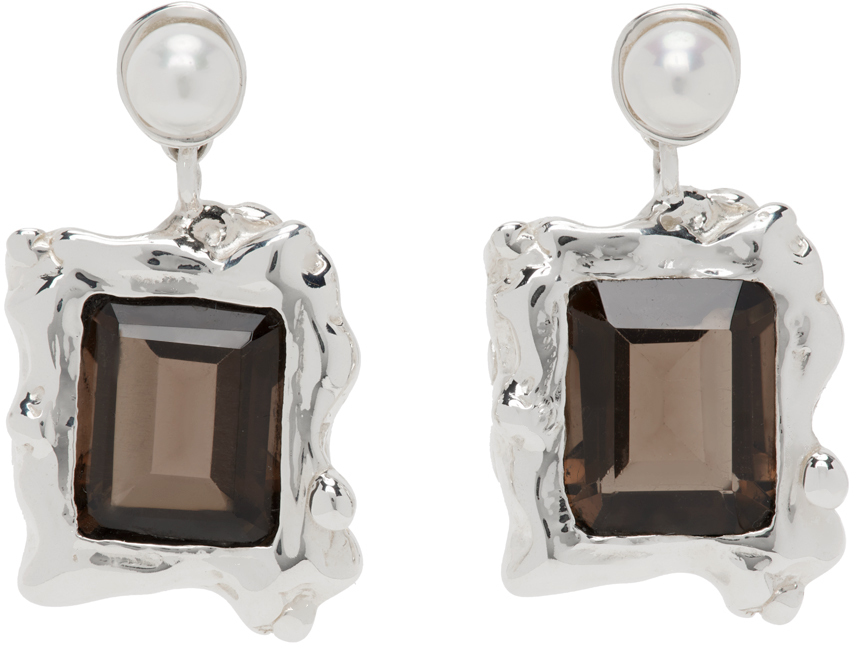 FARIS Silver Cornice Earrings