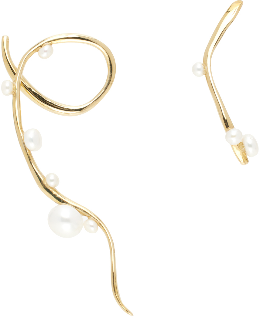 Ssense Donna Accessori Gioielli Orecchini Gold & Silver Chen Earrings 
