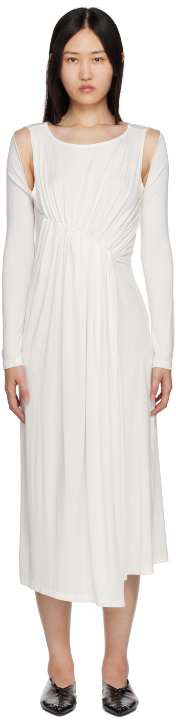 determ; White Collagen Maxi Dress