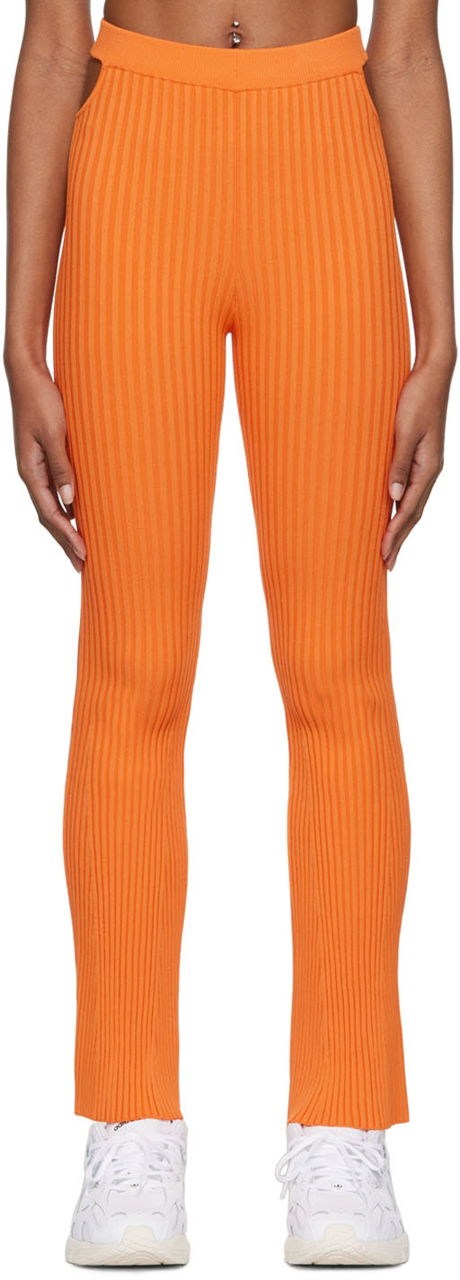 Orange Rib Leggings