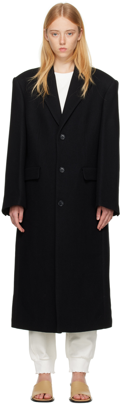 Filippa K: Black Averie Coat | SSENSE UK