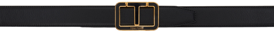 Tom Ford Black Leather Belt – NYC Designer Outlet