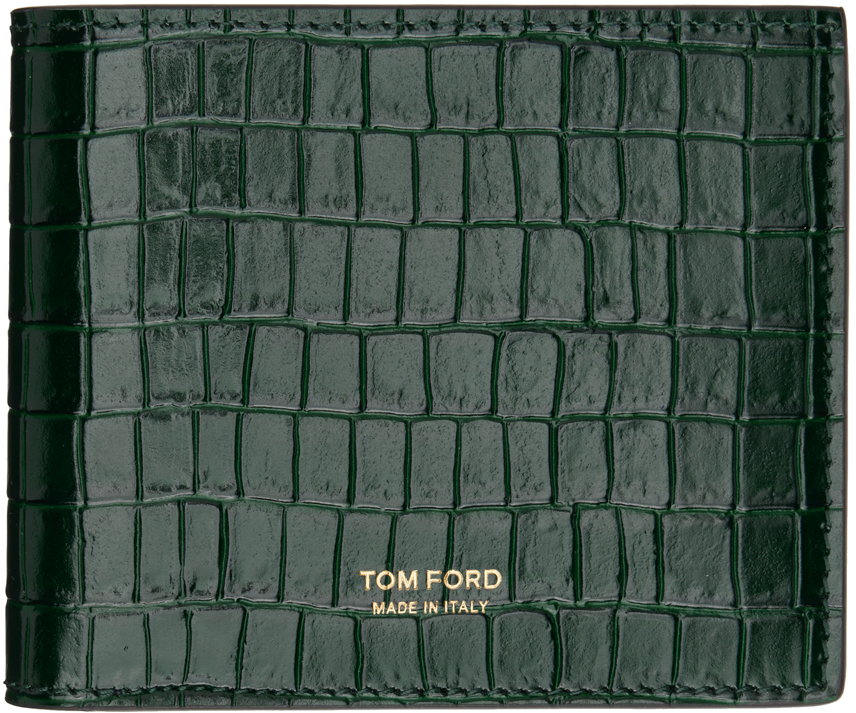 TOM FORD Green Alligator Classic Wallet