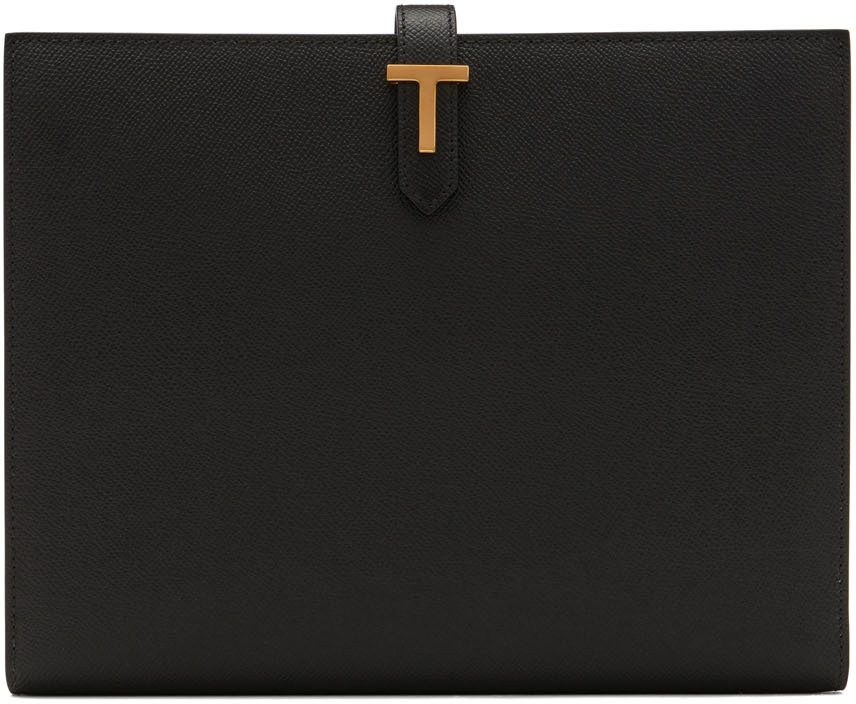 TOM FORD: Black T Strap Document Holder | SSENSE