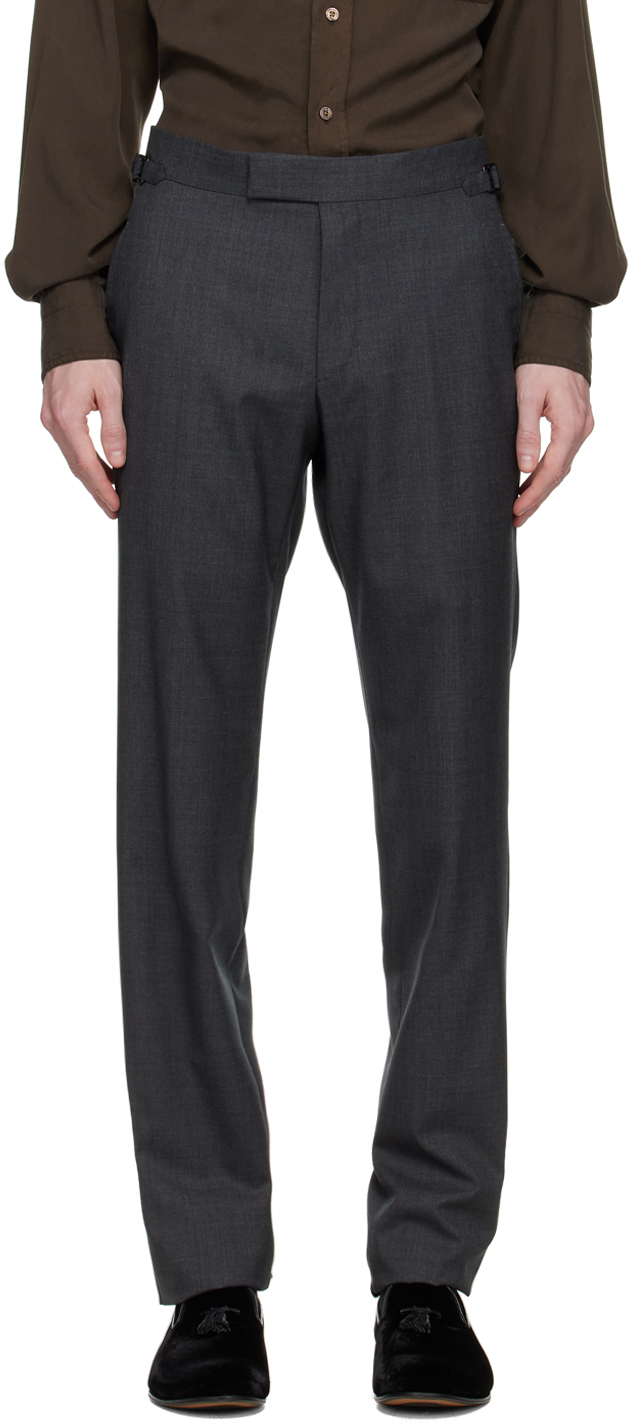 TOM FORD: Gray O'Connor Trousers | SSENSE