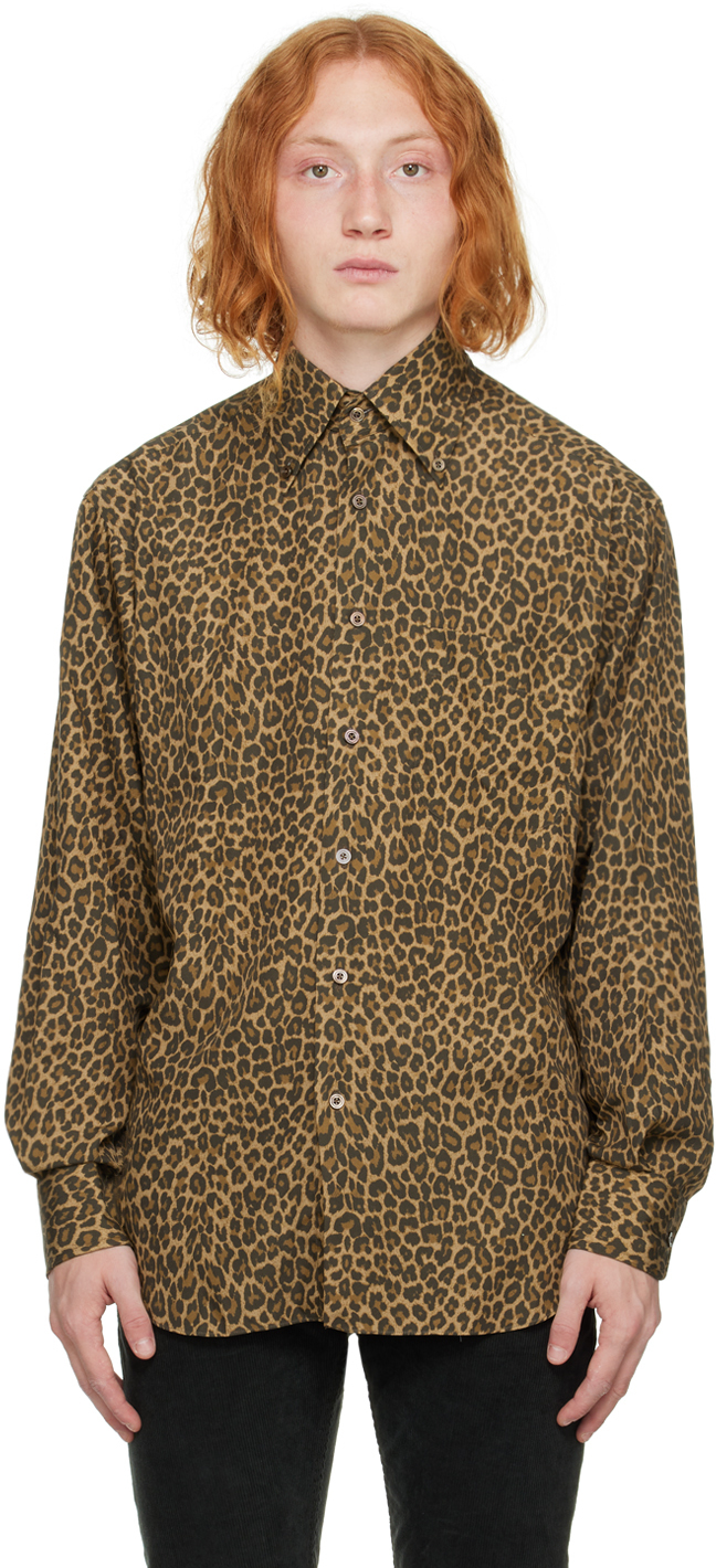 Brown Leopard Print Shirt