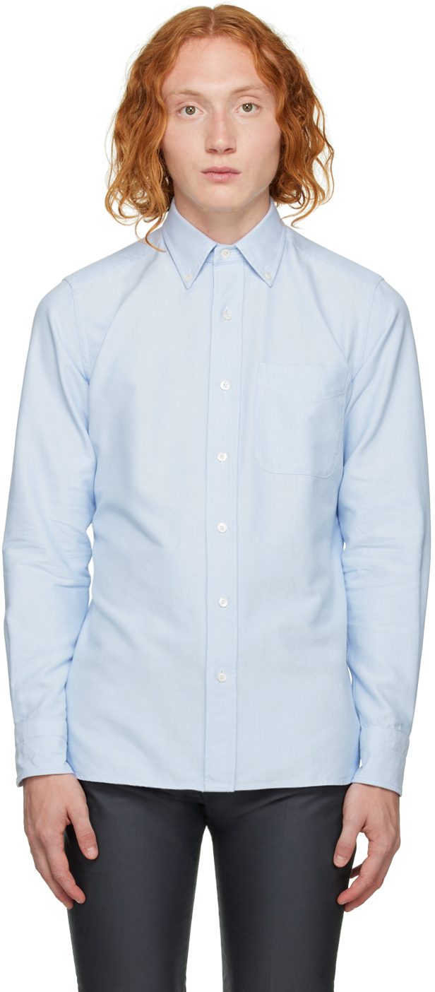 TOM FORD: Blue Cotton Shirt | SSENSE