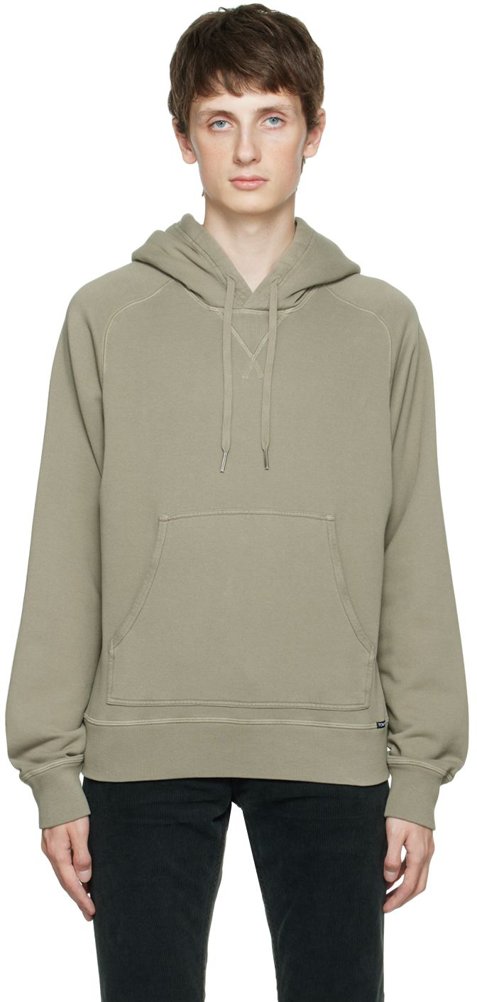 Khaki Drawstring Hoodie