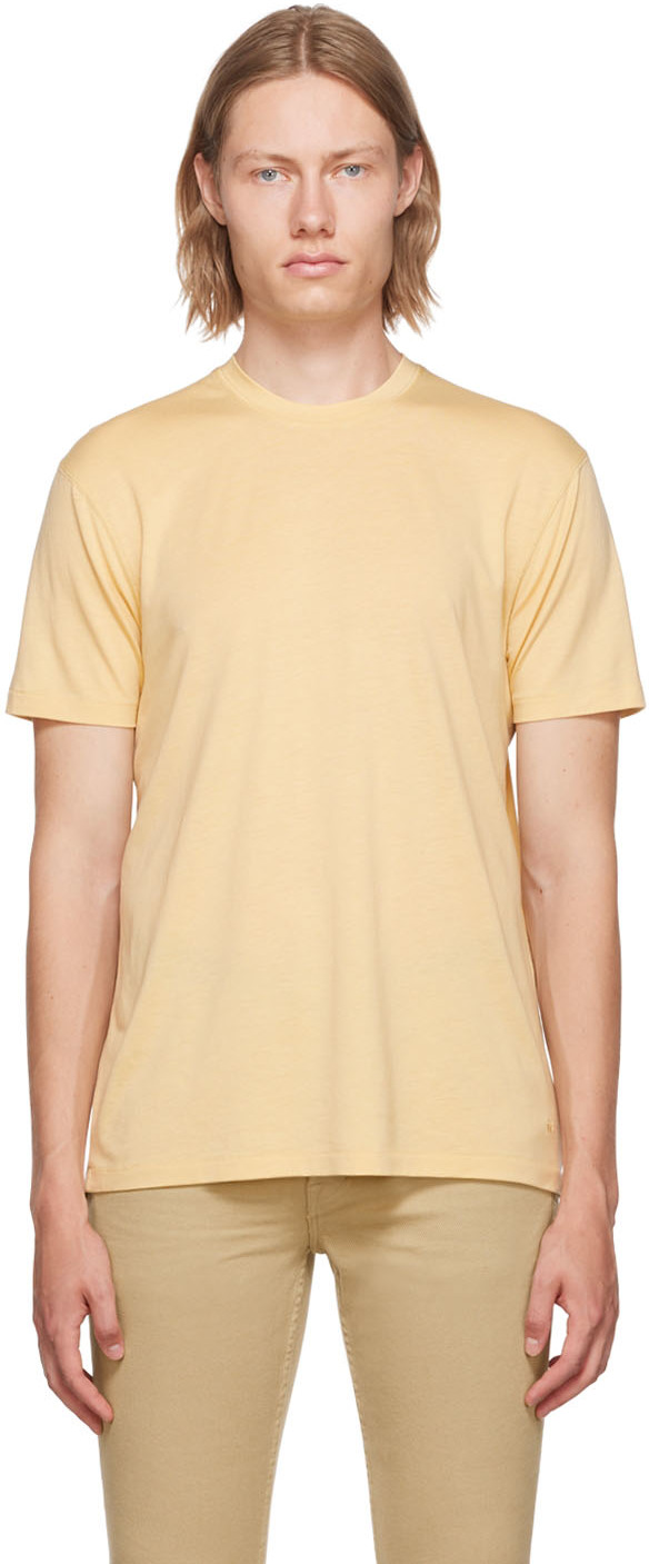 TOM FORD Yellow Lyocell T-Shirt