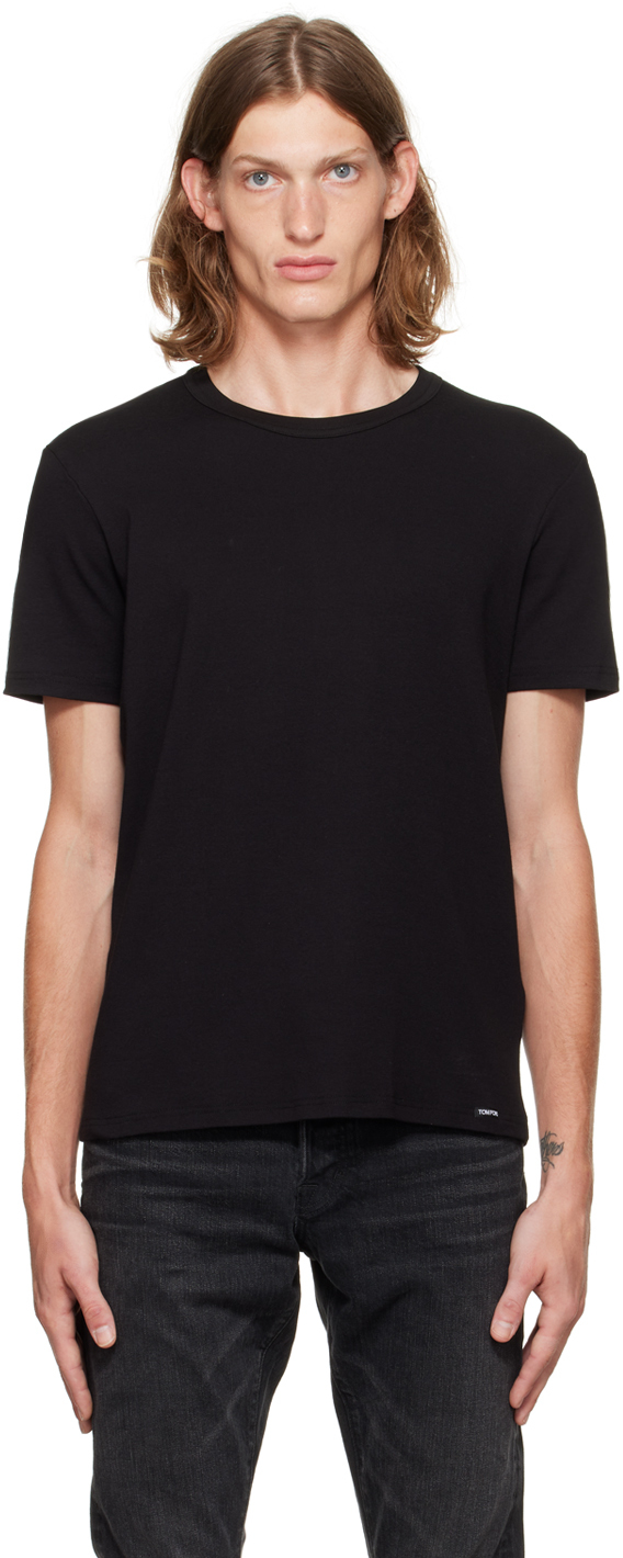 T-shirt à col rond Coton Tom Ford pour homme en coloris Noir Homme T-shirts T-shirts Tom Ford 