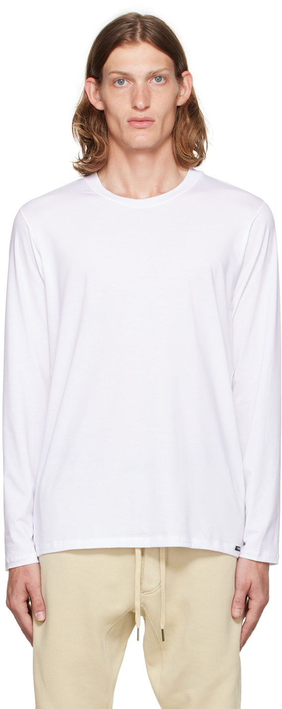 Ssense Uomo Abbigliamento Top e t-shirt Top White Raglan Long Sleeve T-Shirt 