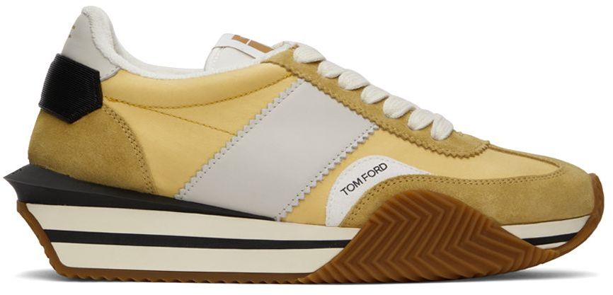 TOM FORD: Yellow James Low-Top Sneakers | SSENSE UK