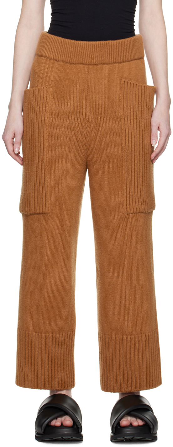 Tan Cargo Lounge Pants by Trunk Project on Sale