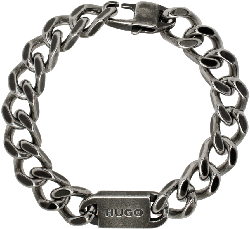 Hugo Gunmetal Chain Bracelet