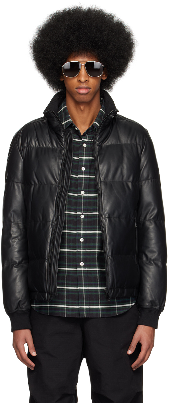 Shop Belstaff Black Axis Leather Jacket