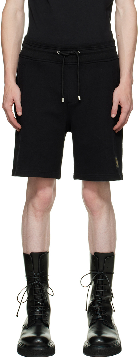 Black Patch Sweat Shorts