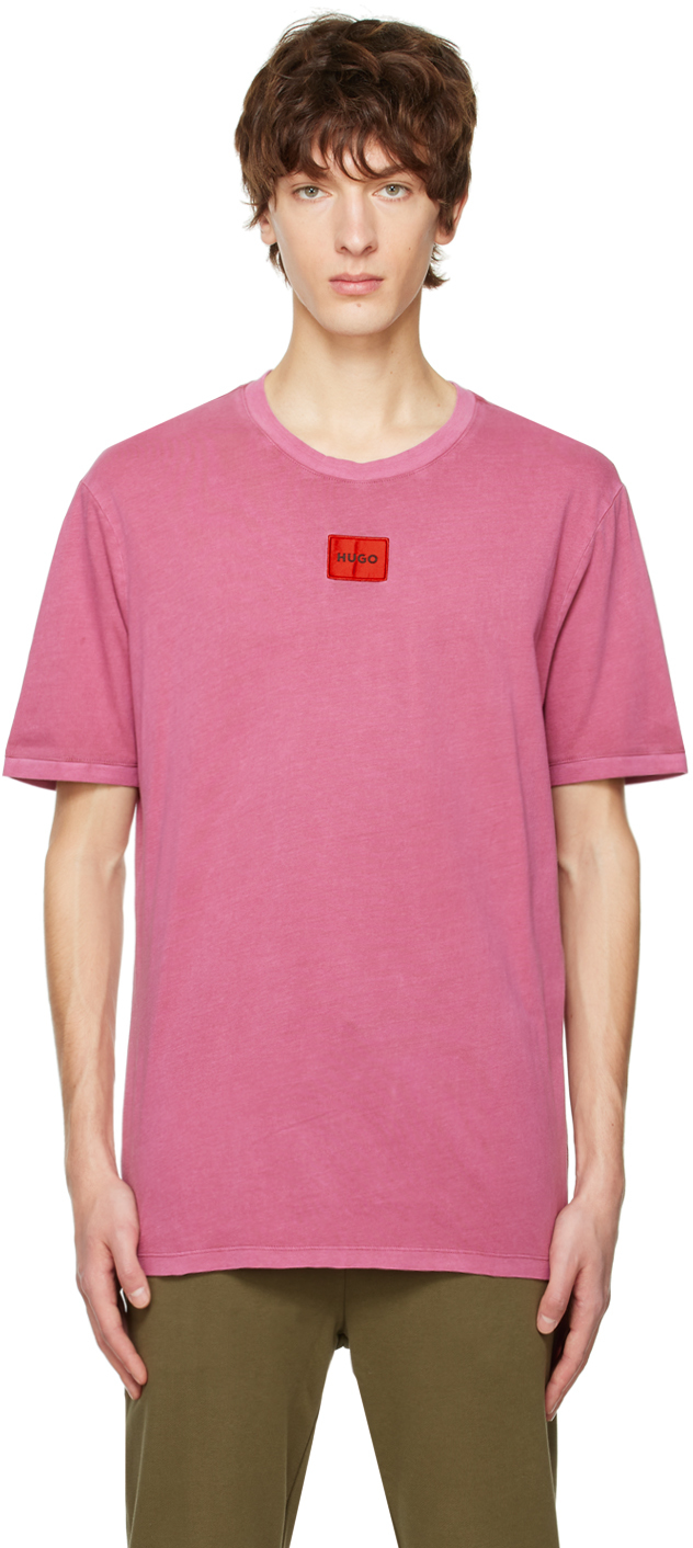 Hugo Pink Patch T-Shirt